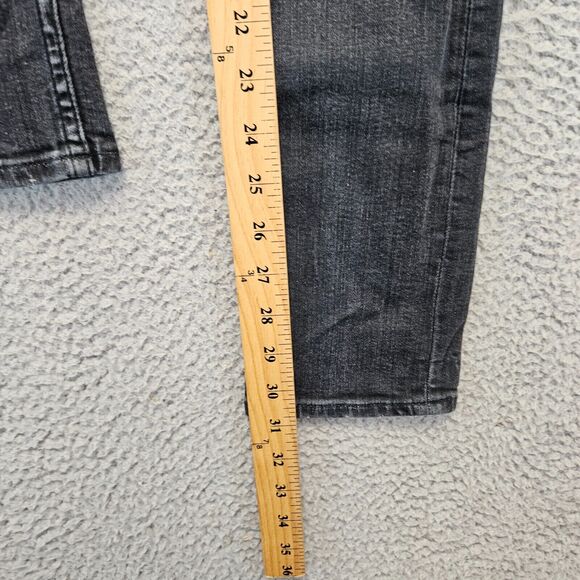 Allsaints Cigarette Jeans Womens‎ Size 28 Black Denim Skinny Button Fly - Picture 6 of 11